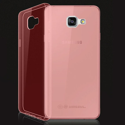 Чехол Ultra Clear Soft Case 0,3мм Samsung A710 Galaxy A7 (2016) Розовый