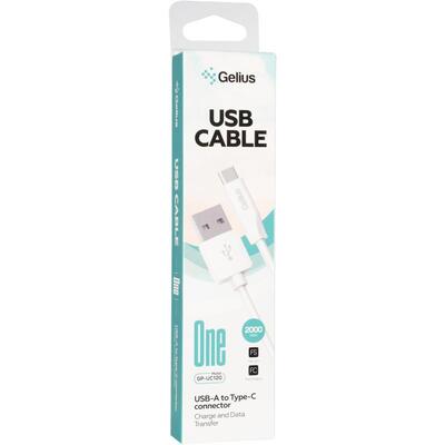 USB кабель Gelius One GP-UC120 Type-C Белый (2m)