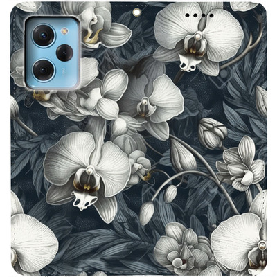 Чохол-книжка BoxFace для Xiaomi Poco X5 Pro 5G Білі орхідеї