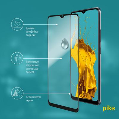 Защитное стекло Piko Full Glue для Realme C11 2021 Черный