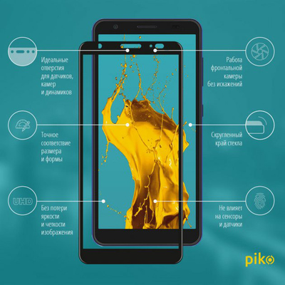 Защитное стекло Piko Full Glue для ZTE Blade A5 2019 Черный