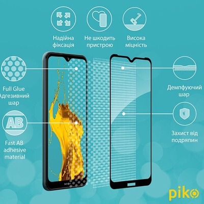 Защитное стекло Piko Full Glue для Nokia C30