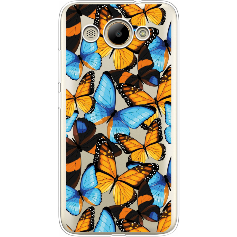 Прозрачный чехол Uprint Huawei Y3 2017 Butterfly Morpho