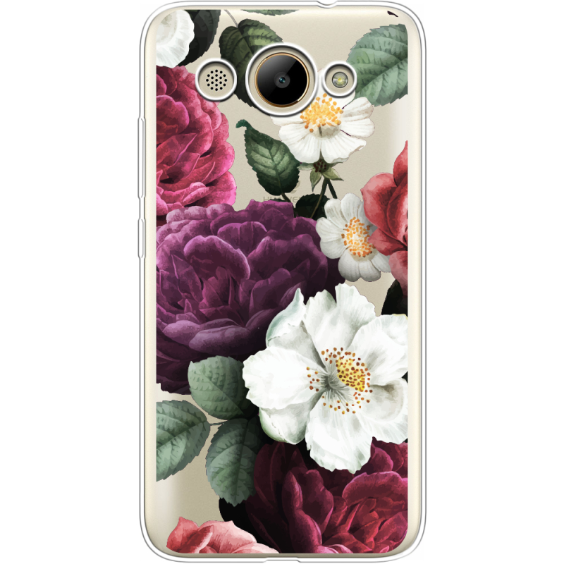 Прозрачный чехол Uprint Huawei Y3 2017 Floral Dark Dreams
