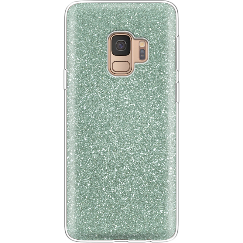 Чехол с блёстками Samsung G960 Galaxy S9 Зеленый