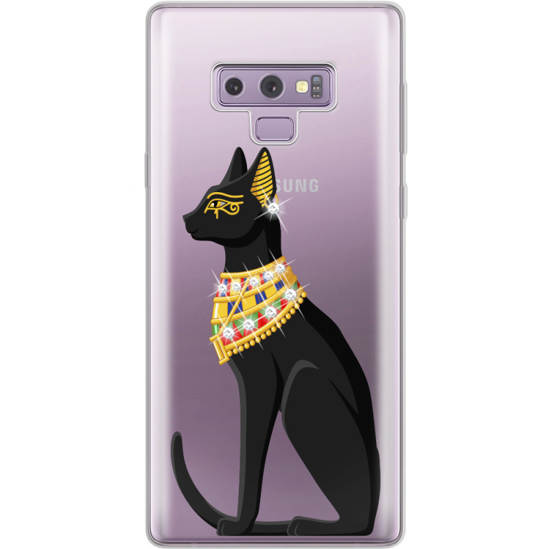 Чехол со стразами Samsung N960 Galaxy Note 9 Egipet Cat