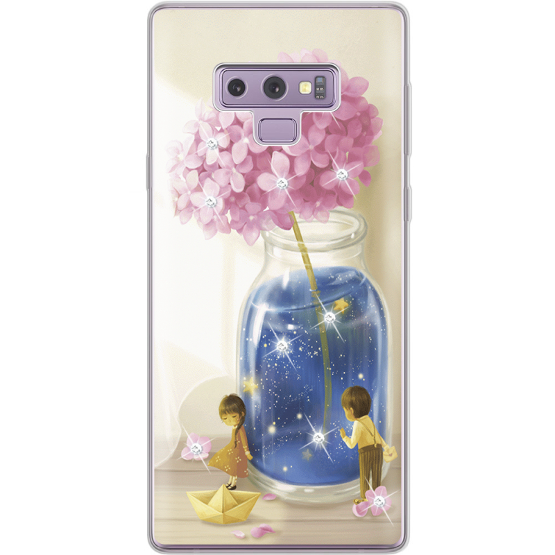 Чехол со стразами Samsung N960 Galaxy Note 9 Little Boy and Girl