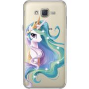 Чехол со стразами Samsung J700H Galaxy J7 Unicorn Queen