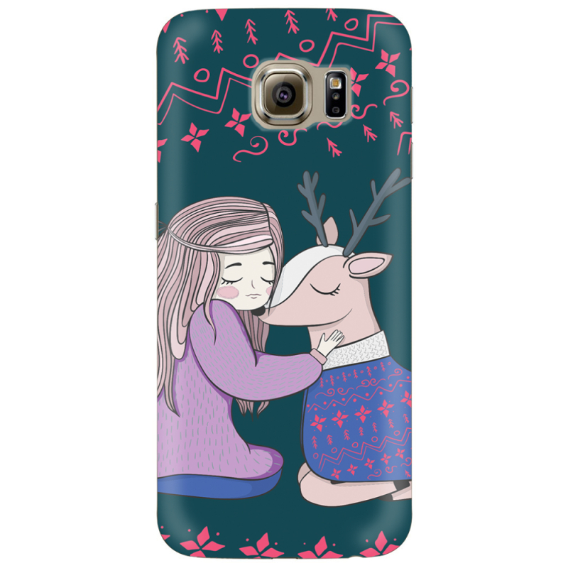 Чехол Uprint Samsung G925 Galaxy S6 Edge Girl and deer
