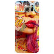 Чехол Uprint Samsung G925 Galaxy S6 Edge Yellow Girl Pop Art