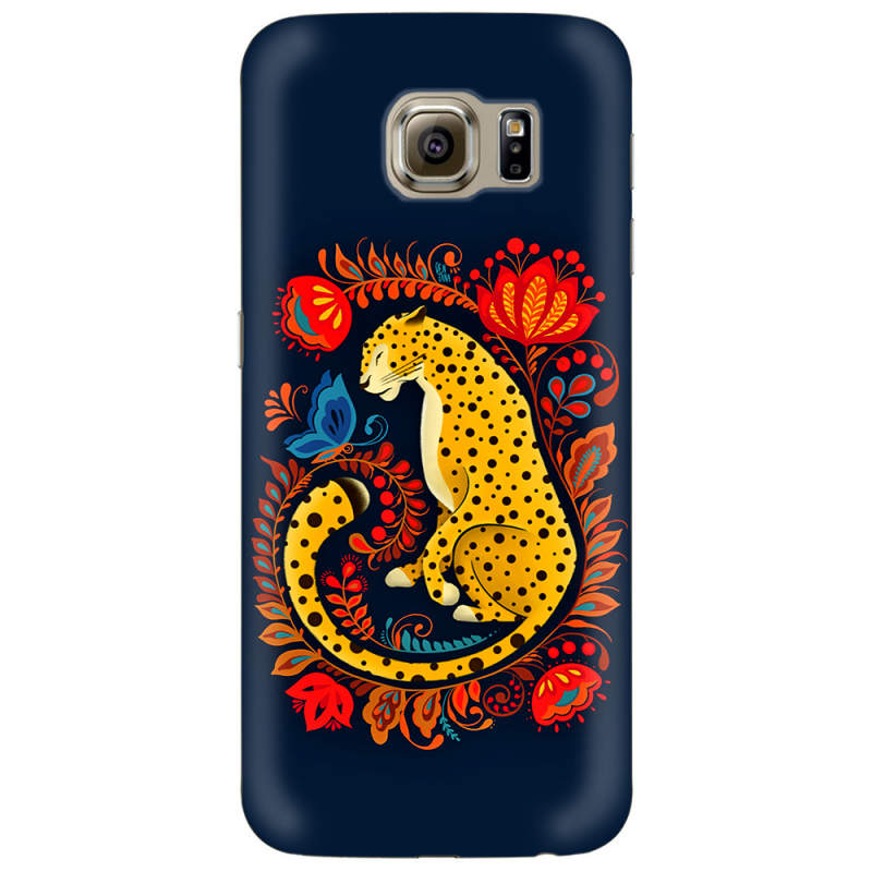 Чехол Uprint Samsung G925 Galaxy S6 Edge Petrykivka Leopard