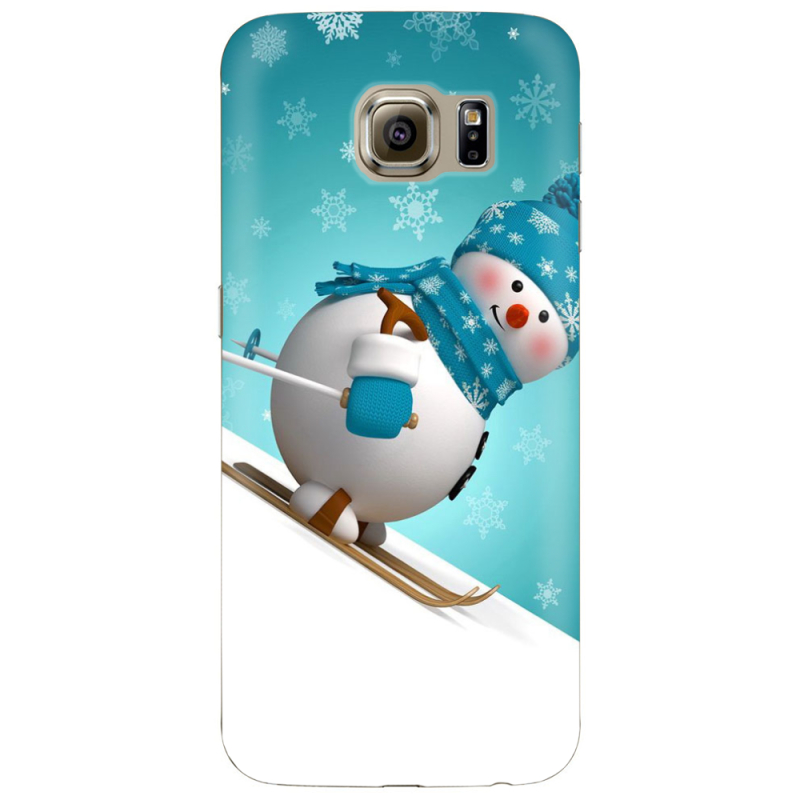 Чехол Uprint Samsung G925 Galaxy S6 Edge Skier Snowman