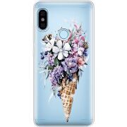 Чехол со стразами Xiaomi Redmi Note 5 / Note 5 Pro Ice Cream Flowers