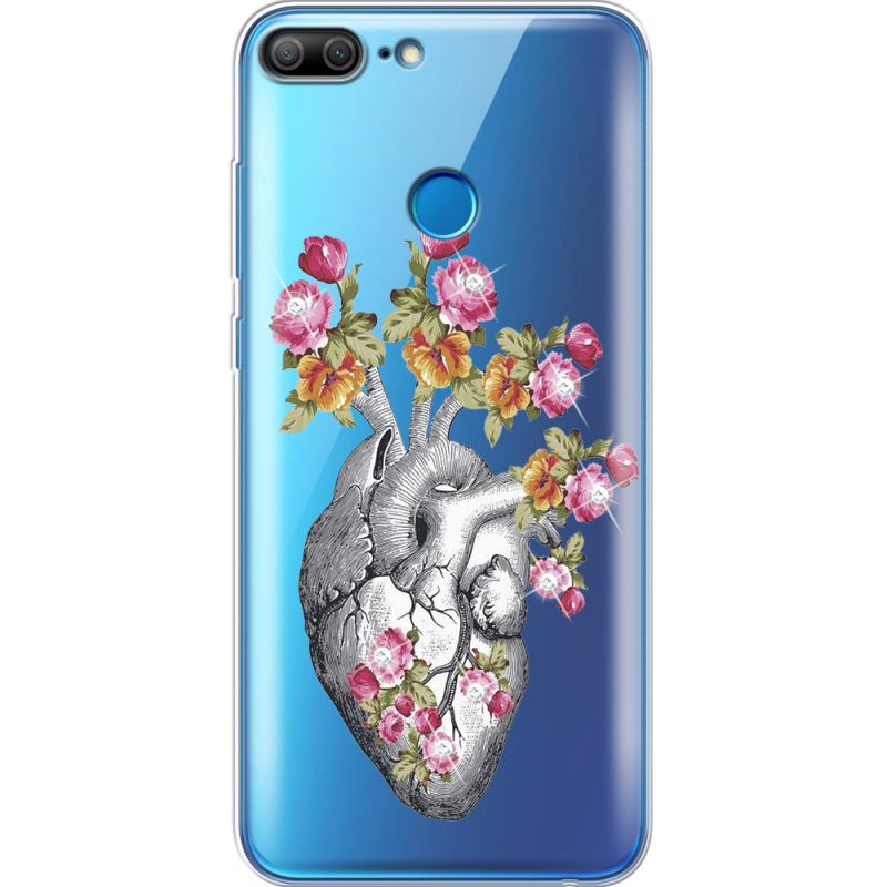 Чехол со стразами Huawei Honor 9 Lite Heart