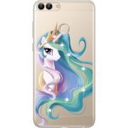Чехол со стразами Huawei P Smart Unicorn Queen