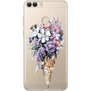 Чехол со стразами Huawei P Smart Ice Cream Flowers