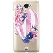 Чехол со стразами Huawei Y7 2017 Pink Air Baloon