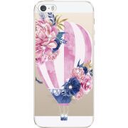 Чехол со стразами Apple iPhone 5 / 5S / 5SE Pink Air Baloon