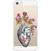 Чехол со стразами Apple iPhone 5 / 5S / 5SE Heart