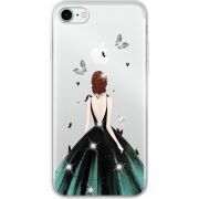 Чехол со стразами Apple iPhone 7/8 Girl in the green dress