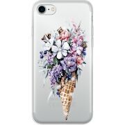 Чехол со стразами Apple iPhone 7/8 Ice Cream Flowers