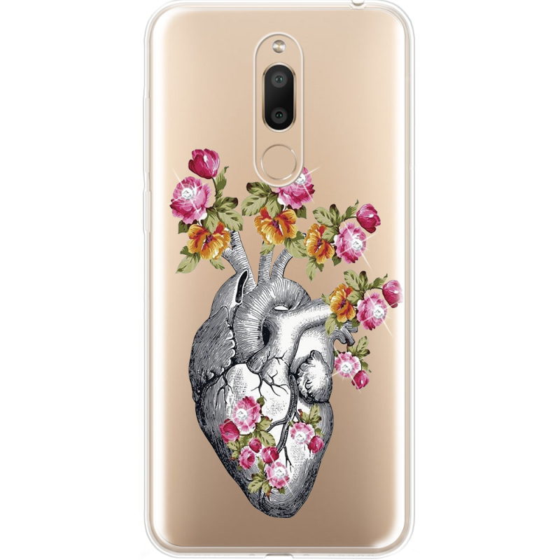 Чехол со стразами Meizu M6T Heart