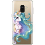Чехол со стразами Samsung A530 Galaxy A8 (2018) Unicorn Queen