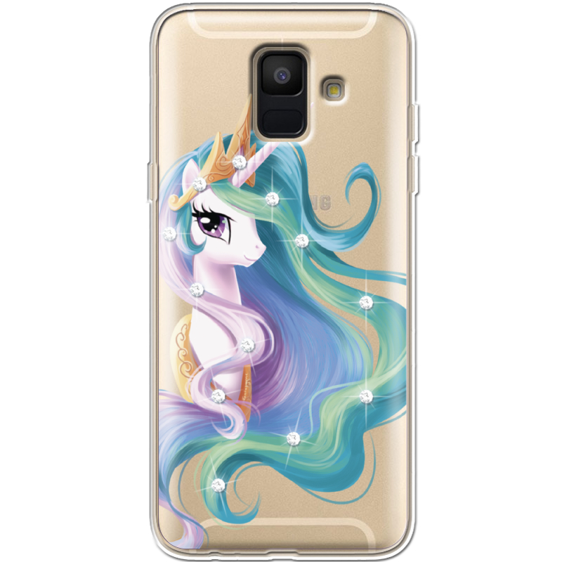 Чехол со стразами Samsung A600 Galaxy A6 2018 Unicorn Queen
