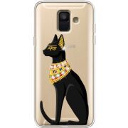 Чехол со стразами Samsung A600 Galaxy A6 2018 Egipet Cat