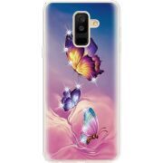 Чехол со стразами Samsung A605 Galaxy A6 Plus 2018 Butterflies