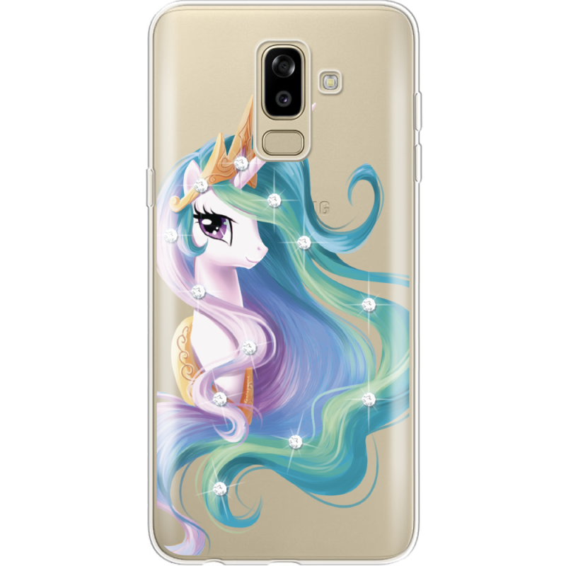 Чехол со стразами Samsung J810 Galaxy J8 2018 Unicorn Queen