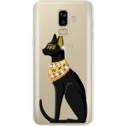Чехол со стразами Samsung J810 Galaxy J8 2018 Egipet Cat