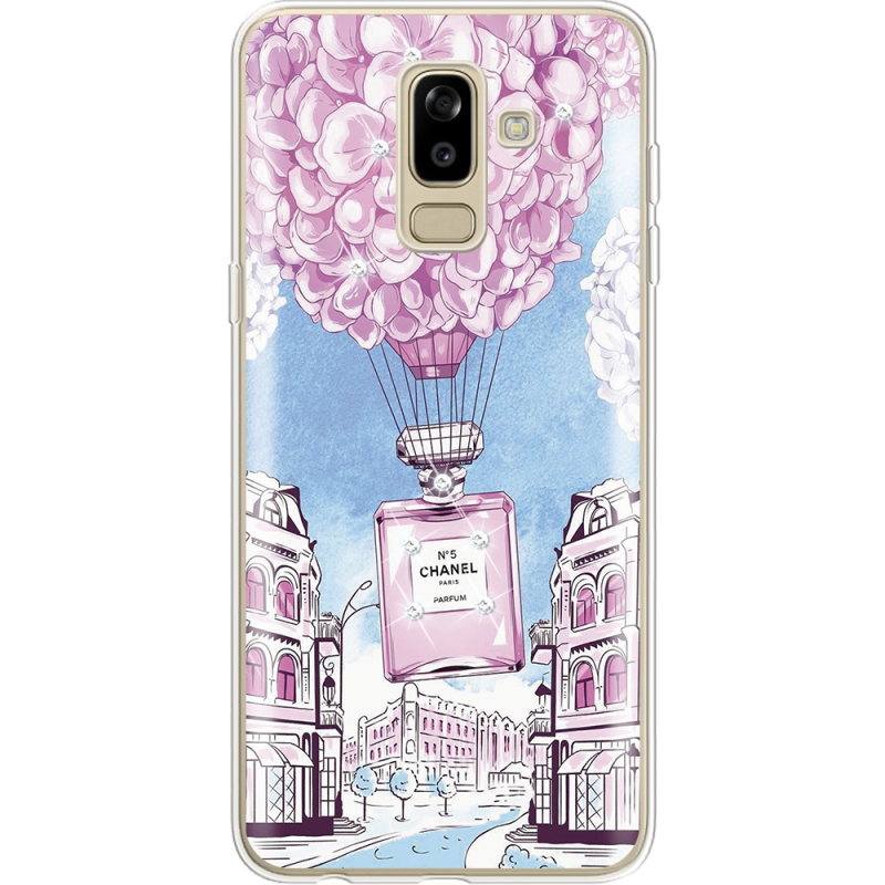 Чехол со стразами Samsung J810 Galaxy J8 2018 Perfume bottle