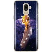Чехол со стразами Samsung J810 Galaxy J8 2018 Girl with Umbrella