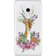 Чехол со стразами Xiaomi Mi Mix 2 Deer with flowers