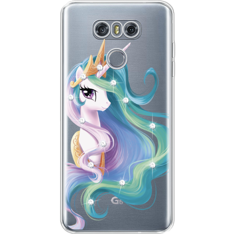 Чехол со стразами LG G6 Unicorn Queen