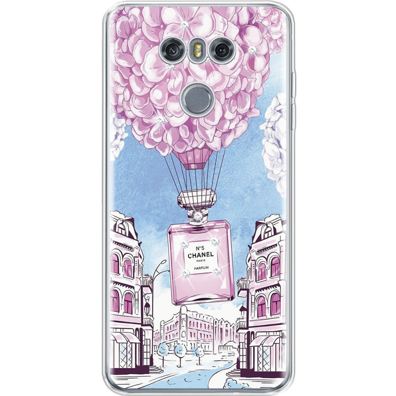 Чехол со стразами LG G6 Perfume bottle