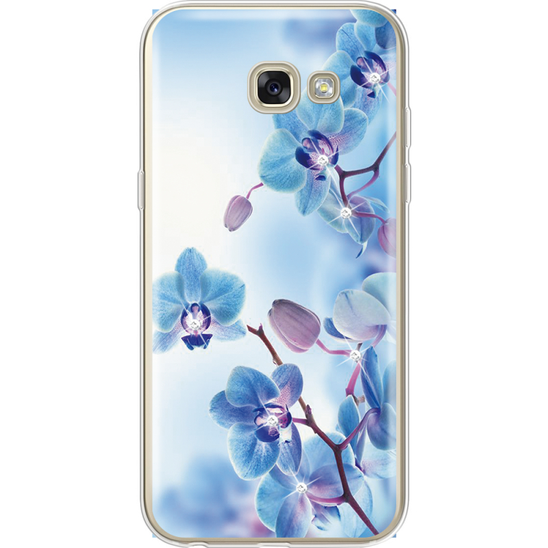 Чехол со стразами Samsung A520 Galaxy A5 2017 Orchids