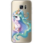 Чехол со стразами Samsung G935 Galaxy S7 Edge Unicorn Queen