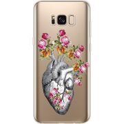 Чехол со стразами Samsung G955 Galaxy S8 Plus Heart