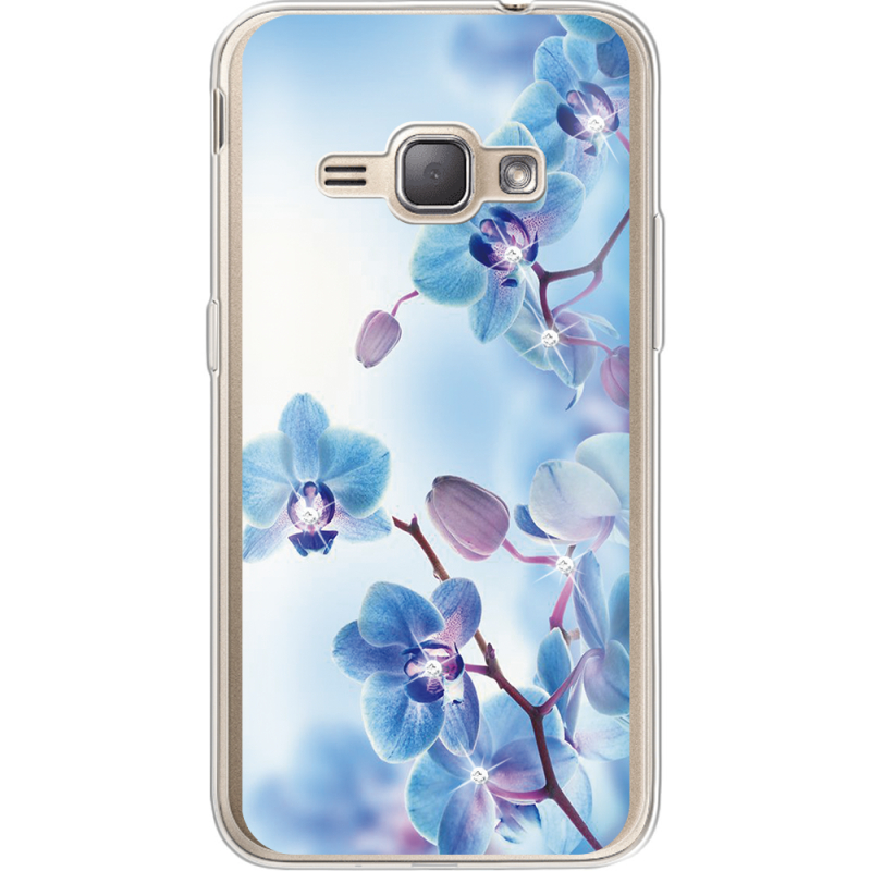 Чехол со стразами Samsung J120H Galaxy J1 2016 Orchids