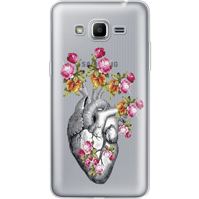 Чехол со стразами Samsung J2 Prime G532F Heart