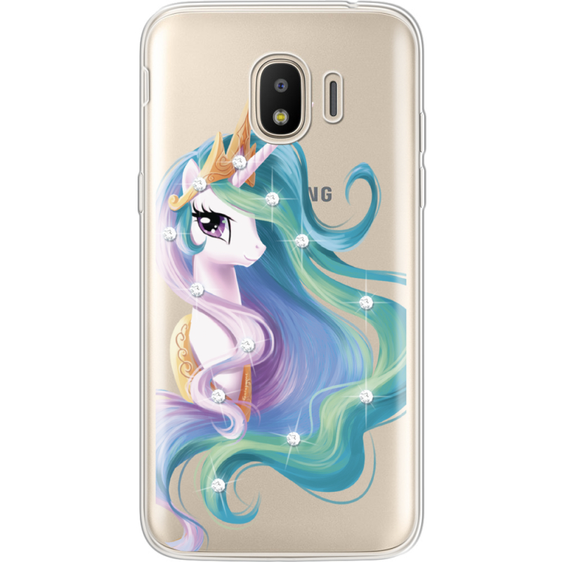 Чехол со стразами Samsung J250 Galaxy J2 (2018) Unicorn Queen