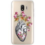 Чехол со стразами Samsung J250 Galaxy J2 (2018) Heart