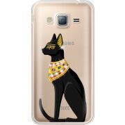 Чехол со стразами Samsung J320 Galaxy J3 Egipet Cat