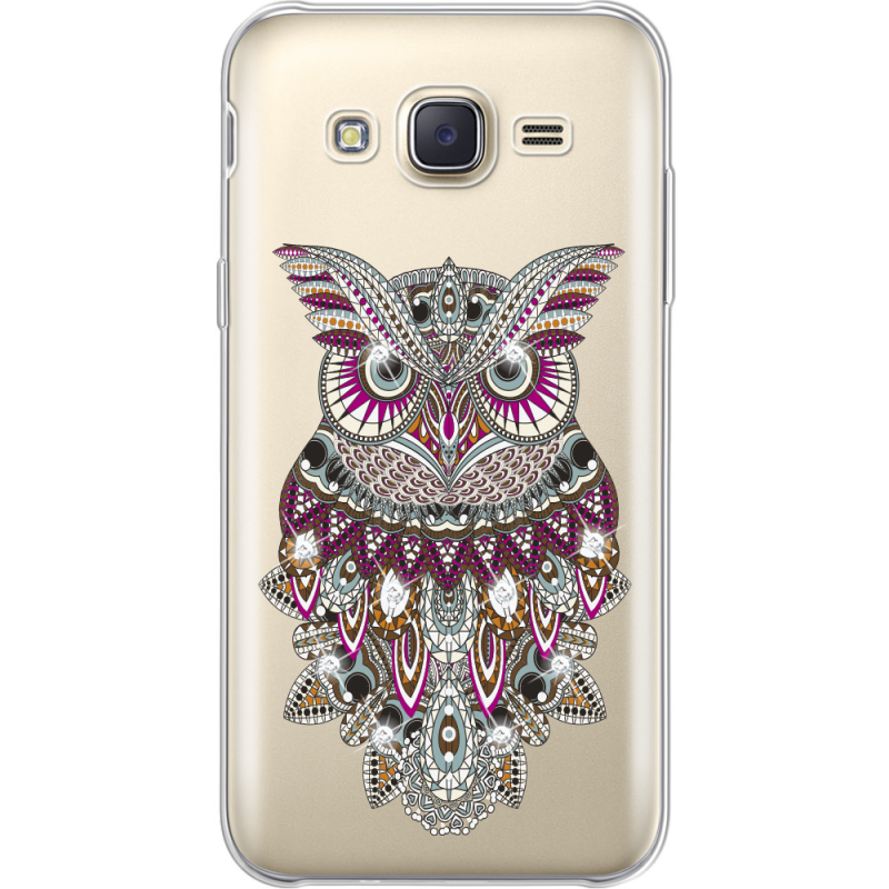 Чехол со стразами Samsung J500H Galaxy J5 Owl