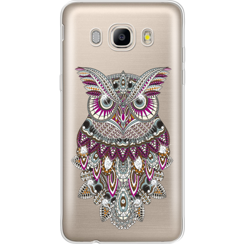 Чехол со стразами Samsung J710 Galaxy J7 2016 Owl