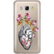 Чехол со стразами Samsung J710 Galaxy J7 2016 Heart
