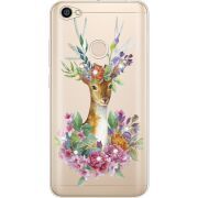 Чехол со стразами Xiaomi Redmi Note 5A Prime Deer with flowers
