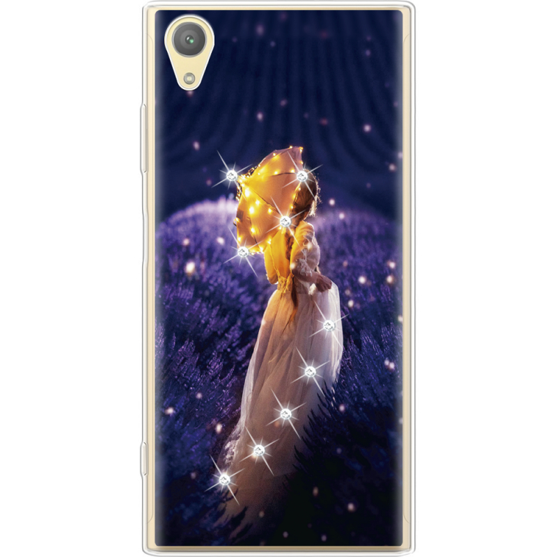 Чехол со стразами Sony Xperia XA1 G3116 / XA1 Dual G3112 Girl with Umbrella